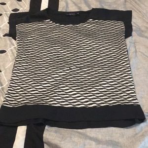 Black and white dress shirt